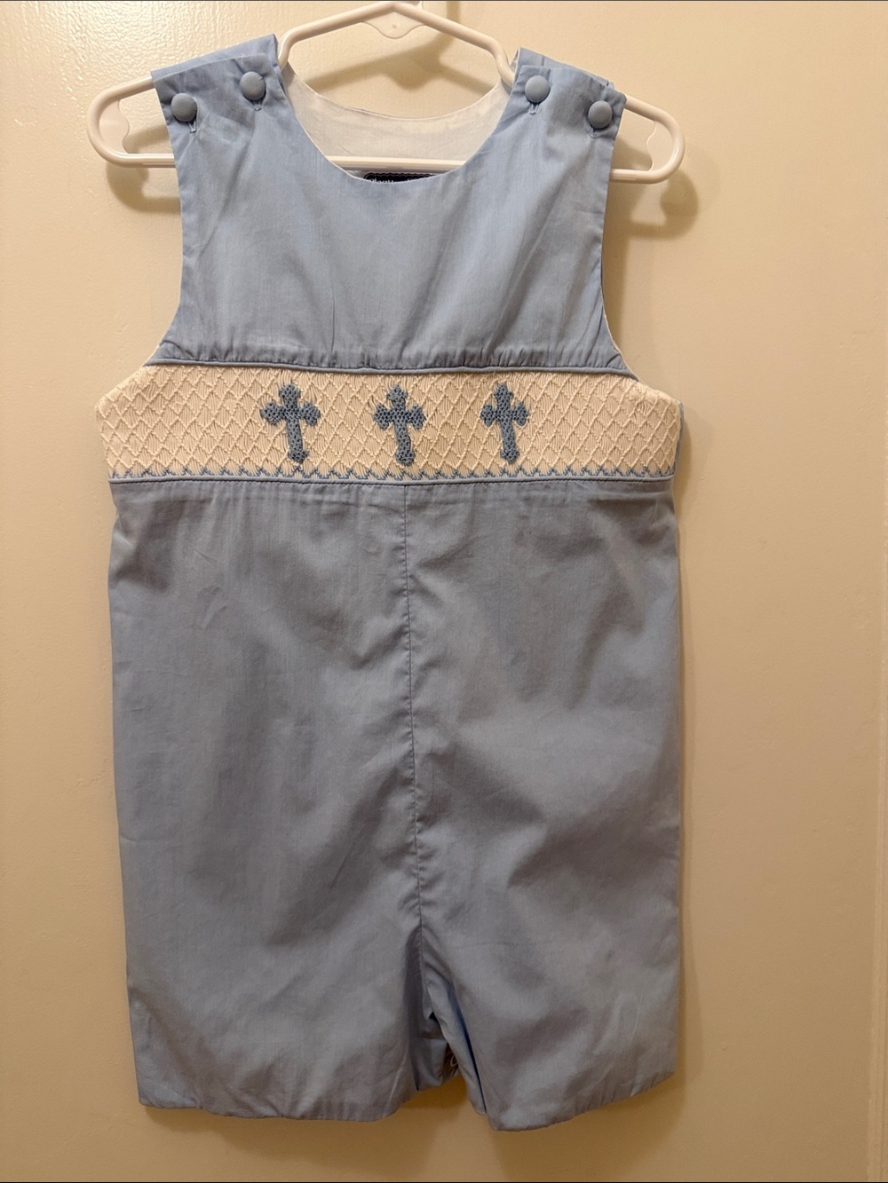 Pleats and Stitches Blue Cross Shortall